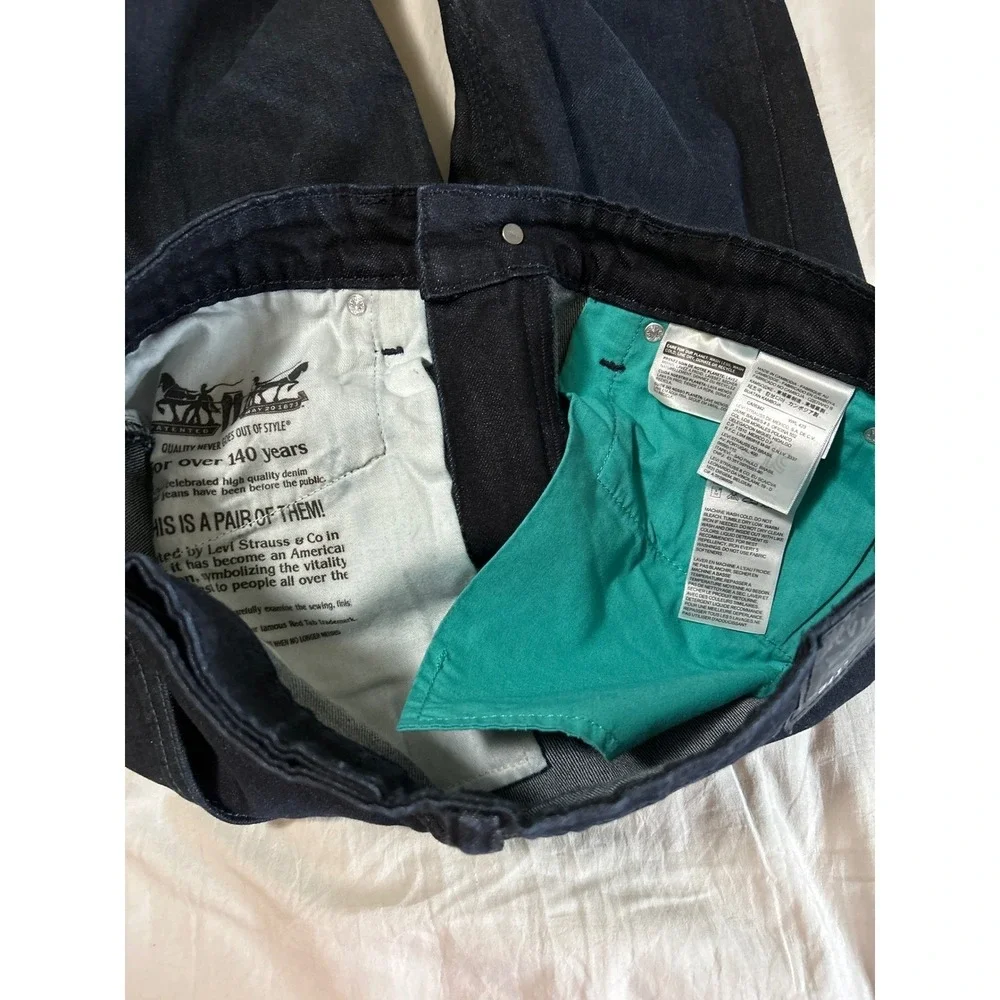 Levis 511 Commuter Slim Fit Jeans Midnight Blue Mens Reflective Selvage 32x30 - Picture 4 of 9